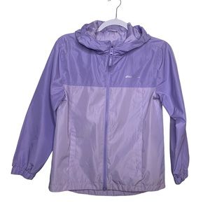 Girl’s velvet purple windbreaker jacket size 11-12 (M)